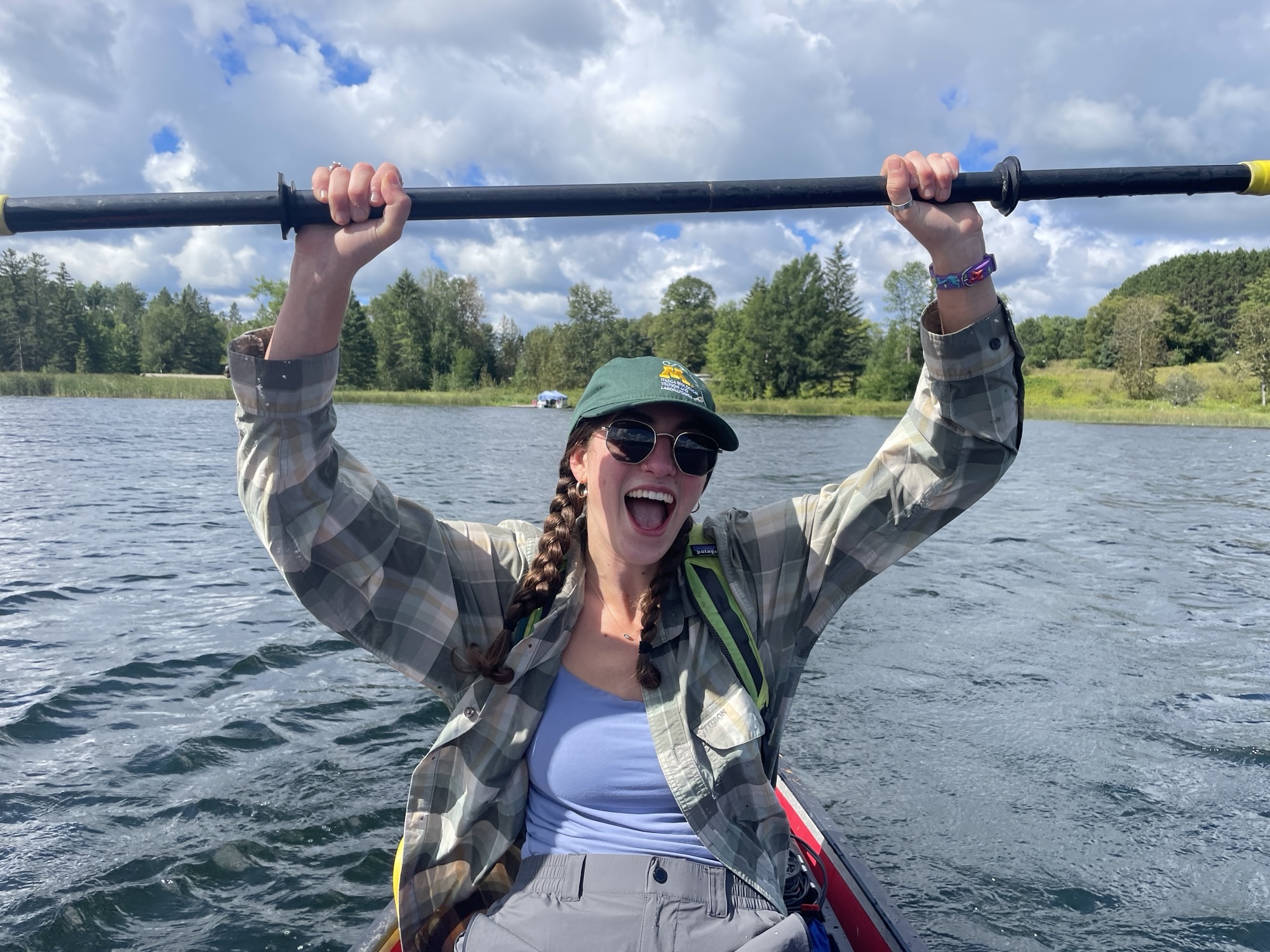 Kiri Maza on a Kayak